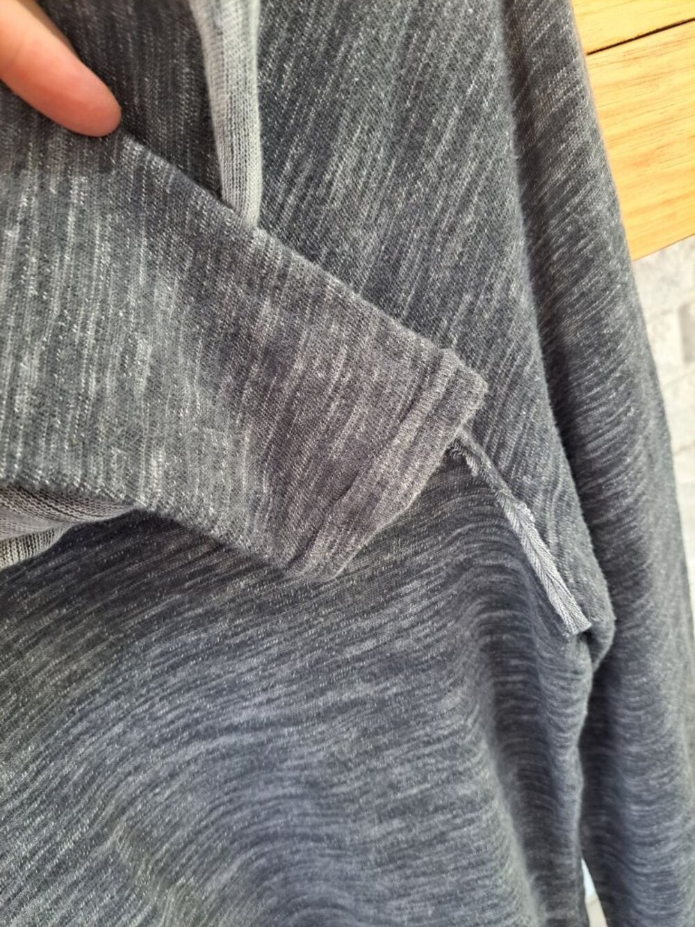 Free People Beach Cocoon Funnel Neck Sweatshirt Gray Long Sleeve Top Women's S - Picture 5 of 10
